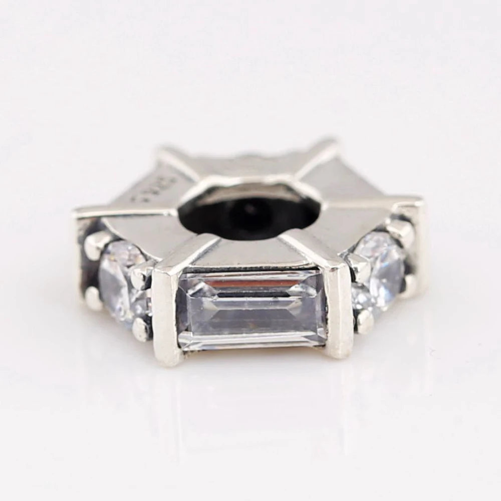 925 Sterling Silver Dazzling Daisy Flower Spacer Charm | Forget Me Not Bead for Women Bracelet DIY Jewelry Gift