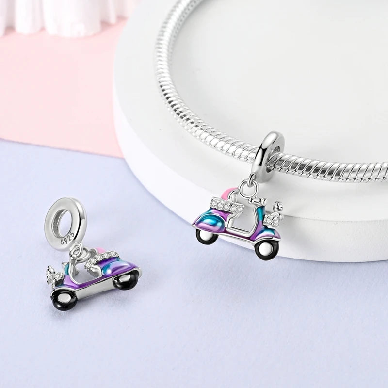 Original 925 Sterling Silver Paris Tower & Travel Charms – DIY Bracelet & Pendant Jewelry