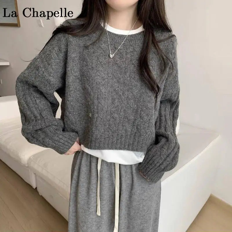 Soft Knit Sweater Women’s Top – Lazy Sleeve Inner Wear | Autumn Winter New Arrival Twist Cotton Long Sleeve Round Neck
