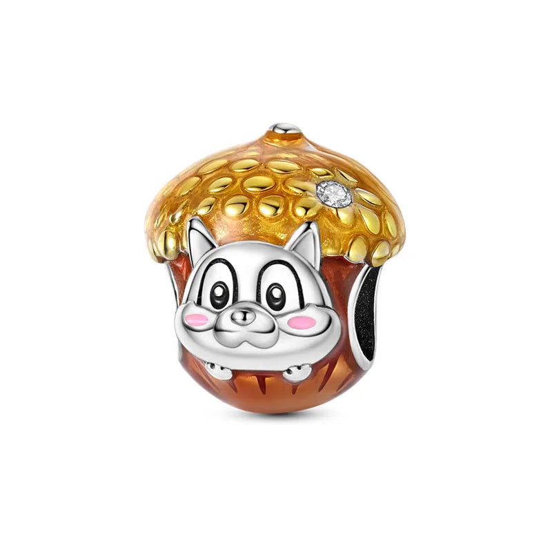 100% 925 Sterling Silver Teddy Bear, Kitten, Puppy & Elephant Luminous Firefly Charms | Sweet Beads Fit Pandora Bracelet Fine Jewelry