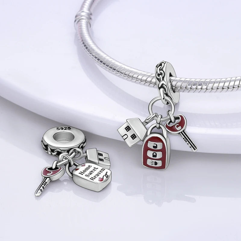 Original 925 Sterling Silver Paris Tower & Travel Charms – DIY Bracelet & Pendant Jewelry