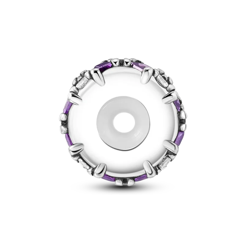 925 Sterling Silver Luminous Butterfly Star Moon Charm Bead | Round Clasp Bead for 3mm DIY Bracelet Jewelry Gift