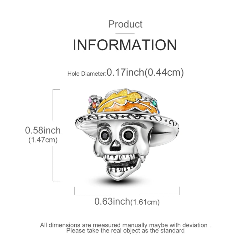 925 Sterling Silver Halloween Series Charms | Pumpkin, Witch, Skull & Candy Beads Fit Original Bracelet DIY Jewelry