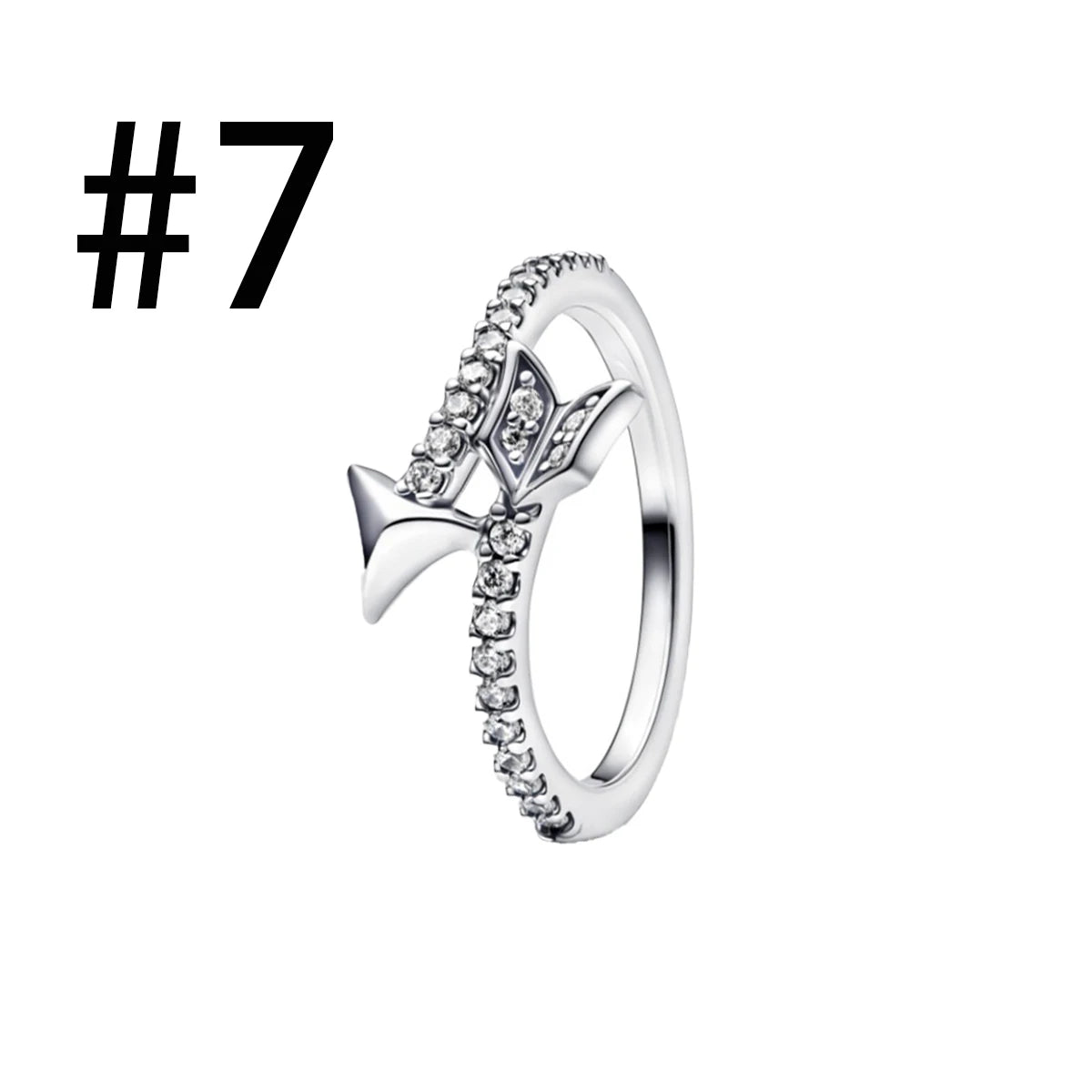 925 Sterling Silver Colorful Bow Necklace Ring Earring Set Crystal Jewelry for Women Gift