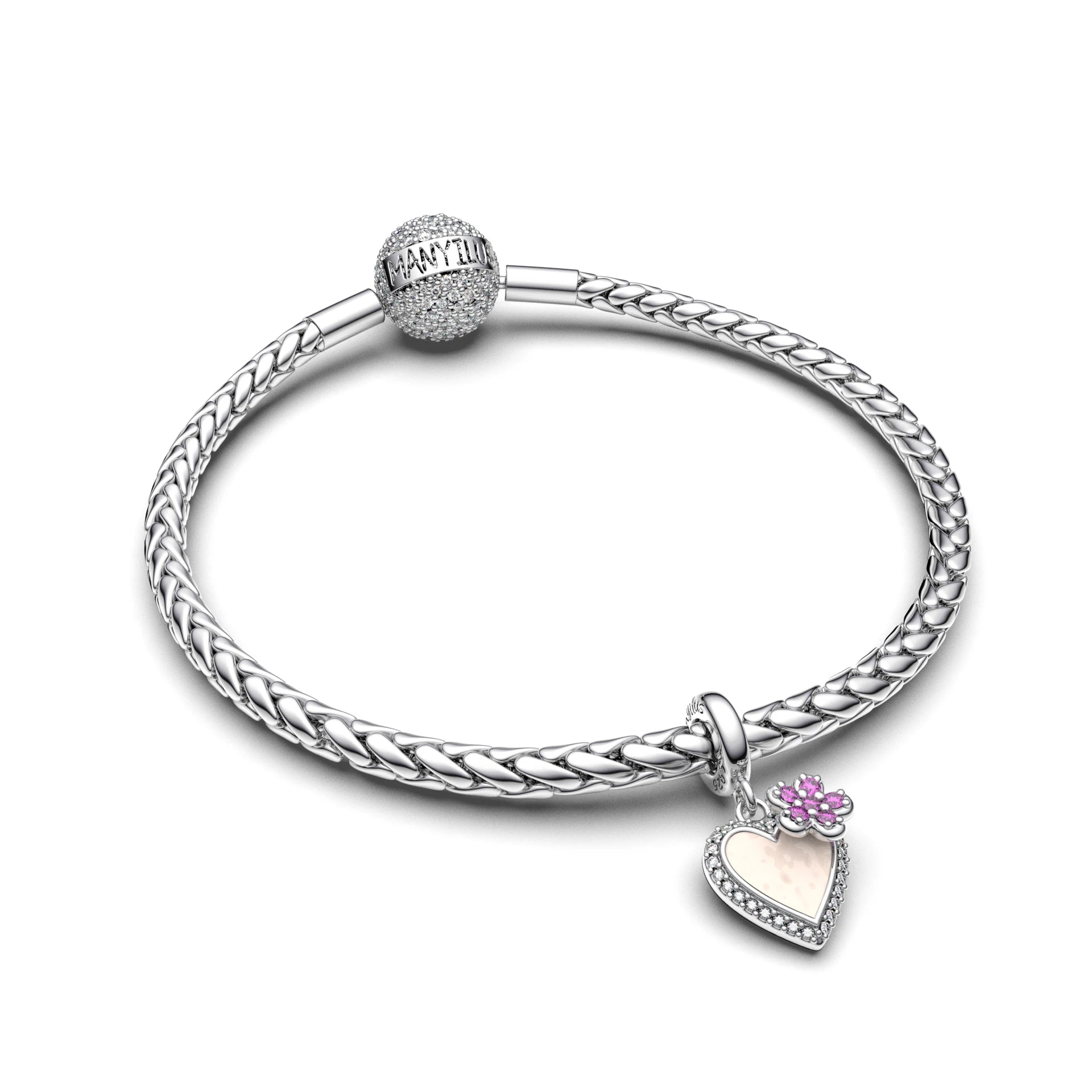 Manyilus 925 Sterling Silver Certified Croc Charm Pendant | Plata 925 Original Bracelet Beads | Real Silver Women’s Jewelry