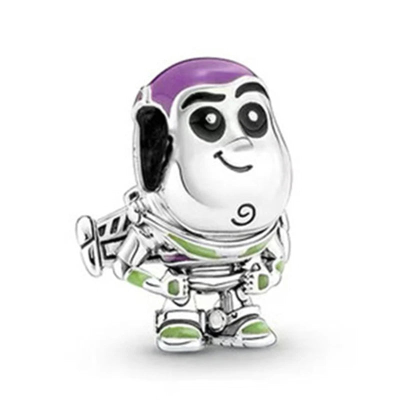 Hot Sale New Disney Cartoon Animal 925 Sterling Silver Lilo & Stitch Charm Bead Bracelet