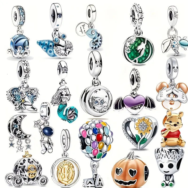 2024 New 925 Sterling Silver Ocean Series Mermaid & Chameleon Charm Bead for Pandora DIY Bracelet – Women’s Jewelry Gift
