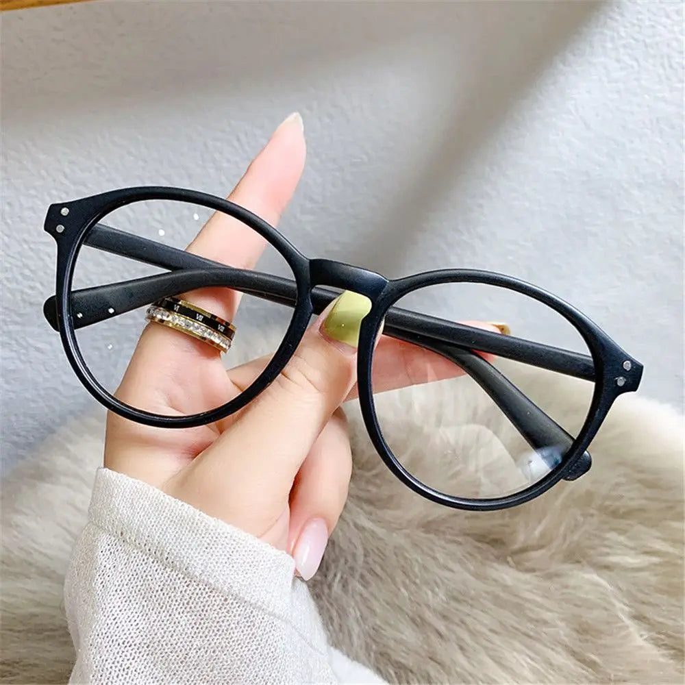 Vintage Round Anti Blue Light Myopia Glasses – Women & Men Nearsighted Reading Eyeglasses | Minus Diopter Spectacles