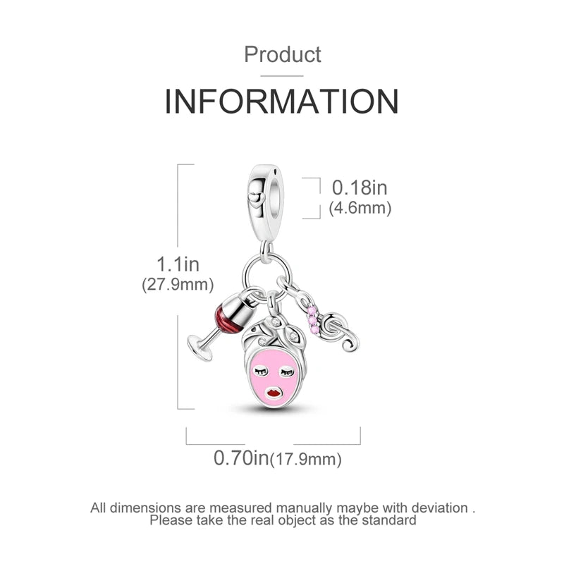 925 Sterling Silver Flying Bird & Butterfly Safety Chain Charm Beads for Original 3mm Bracelet – DIY Jewelry Gift