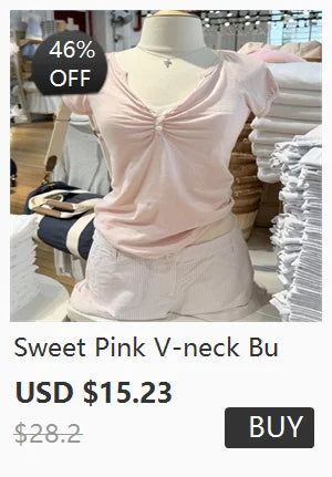 Women’s Pink Striped Slim Long Sleeve Tee | Casual Cotton O-Neck T-Shirt | Sweet Vintage Y2K Top