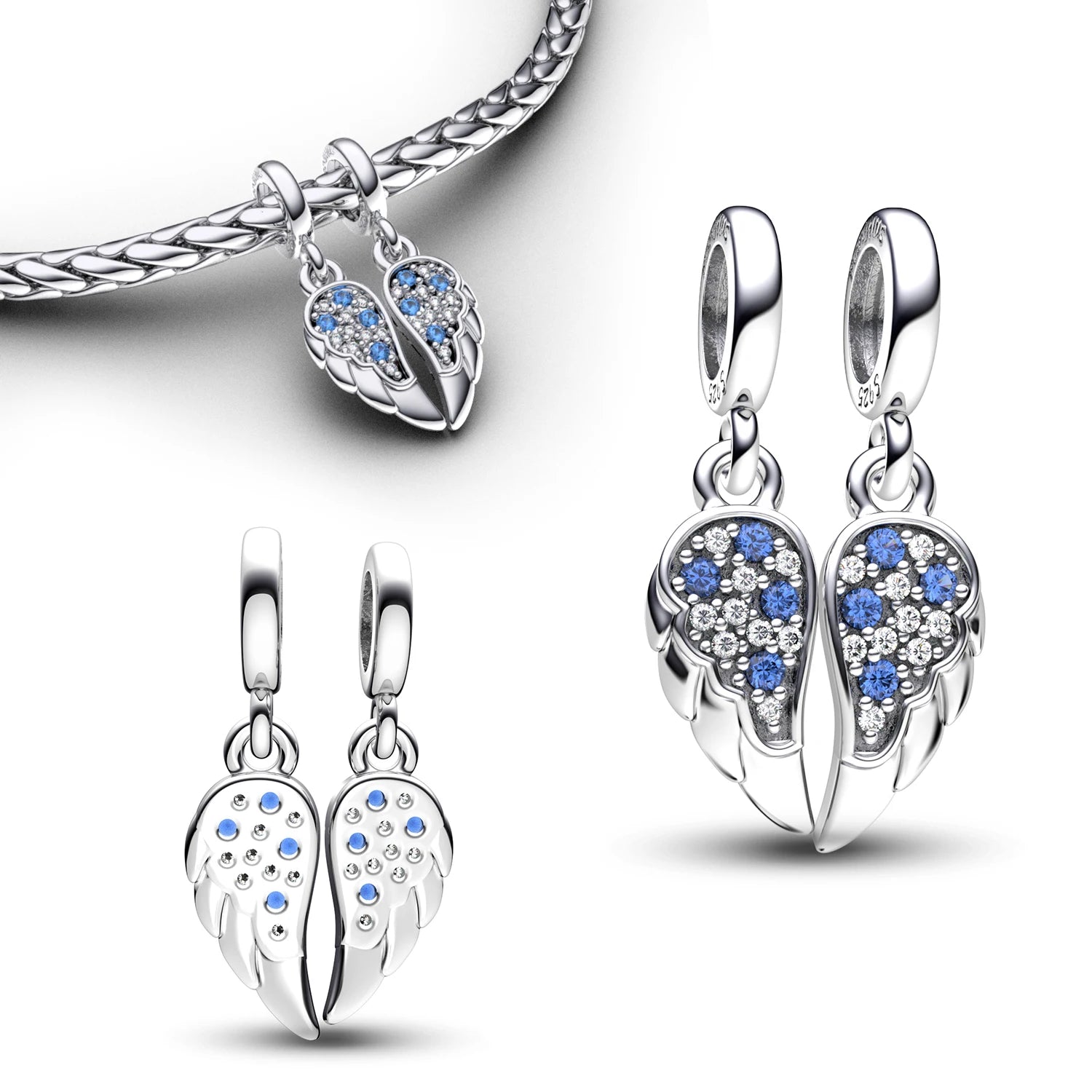 925 Sterling Silver & K Gold Pendant Beads | Bracelet Accessories & Charms for Women DIY Jewelry