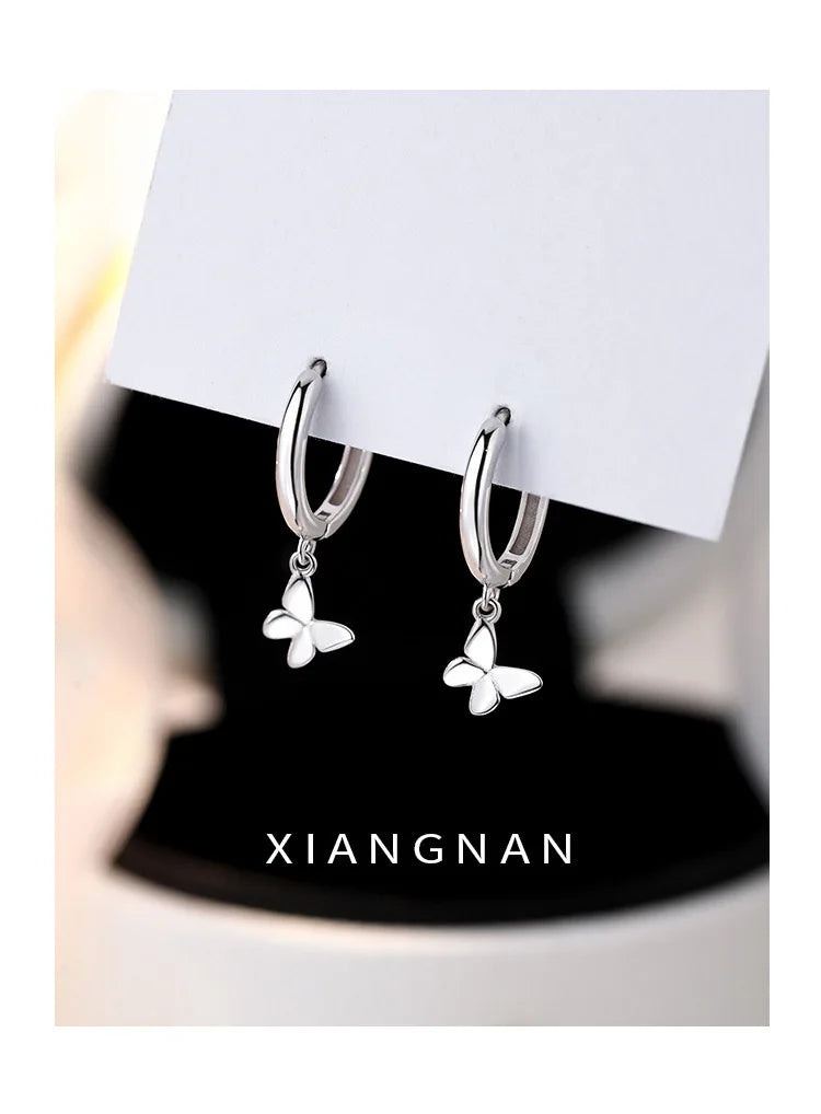 925 Sterling Silver Vintage Butterfly Earrings for Women – Trendy Hypoallergenic Party Jewelry Gift