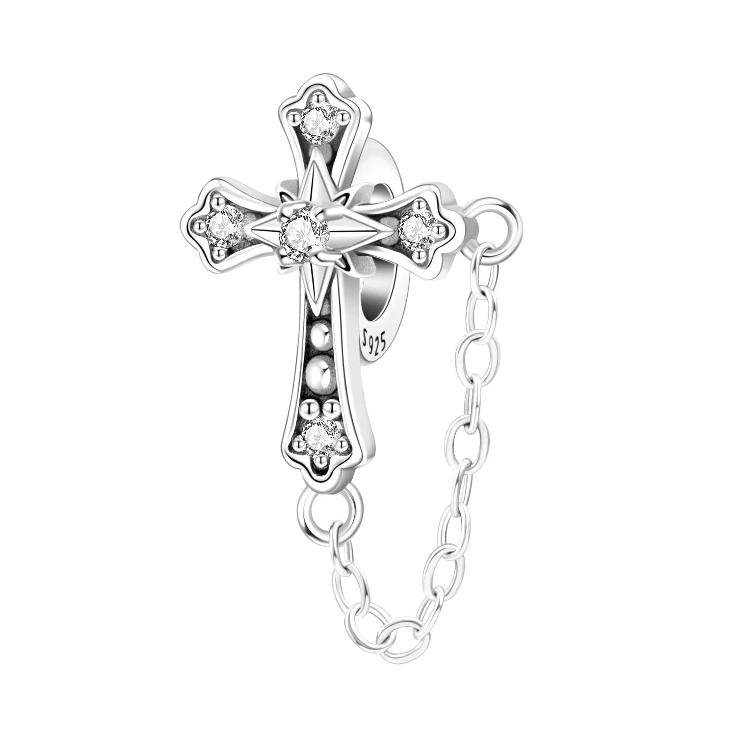 925 Sterling Silver Jesus Religious Symbol Charm Bead | Faith Pendant for Original Bracelet DIY Jewelry Gift
