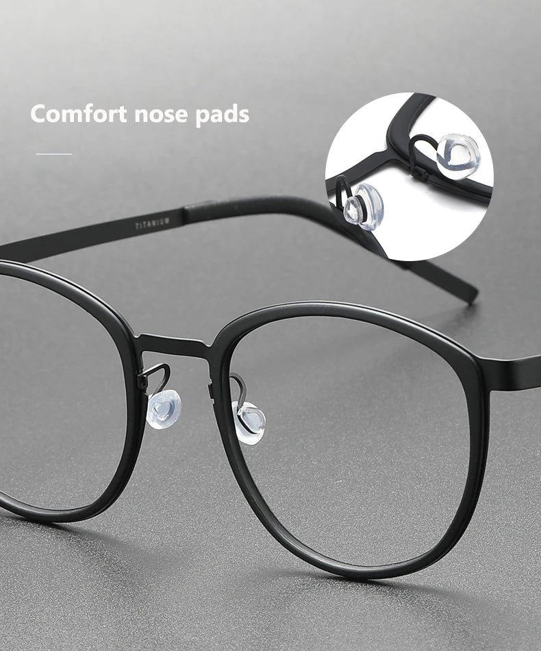 Ultralight Acetate Titanium Glasses 👓 Screwless Round Frame Eyewear