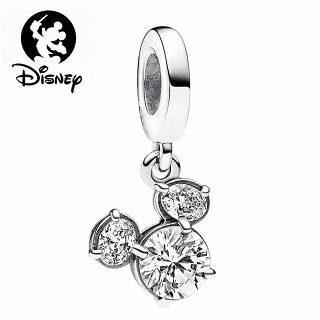 925 Sterling Silver Disney Character Beads – Mickey, Minnie, Princess, Stitch, Iron Man, Spiderman Charms for Pandora Bracelet