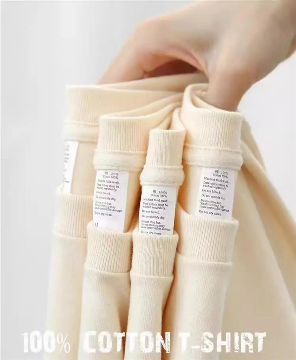 Loose Fit Pure Cotton T-Shirt | Korean Style Round Neck Basic Top | Unisex Layering Tee in Purple