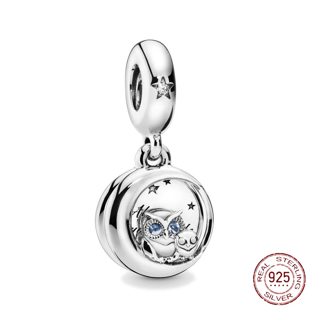 925 Sterling Silver Safety Chain Charms for Pandora Bracelets Women Jewelry