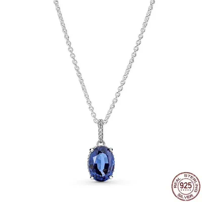 925 Sterling Silver Shiny Round Heart Necklace | Classic Elegant Charm Jewelry Gift for Women