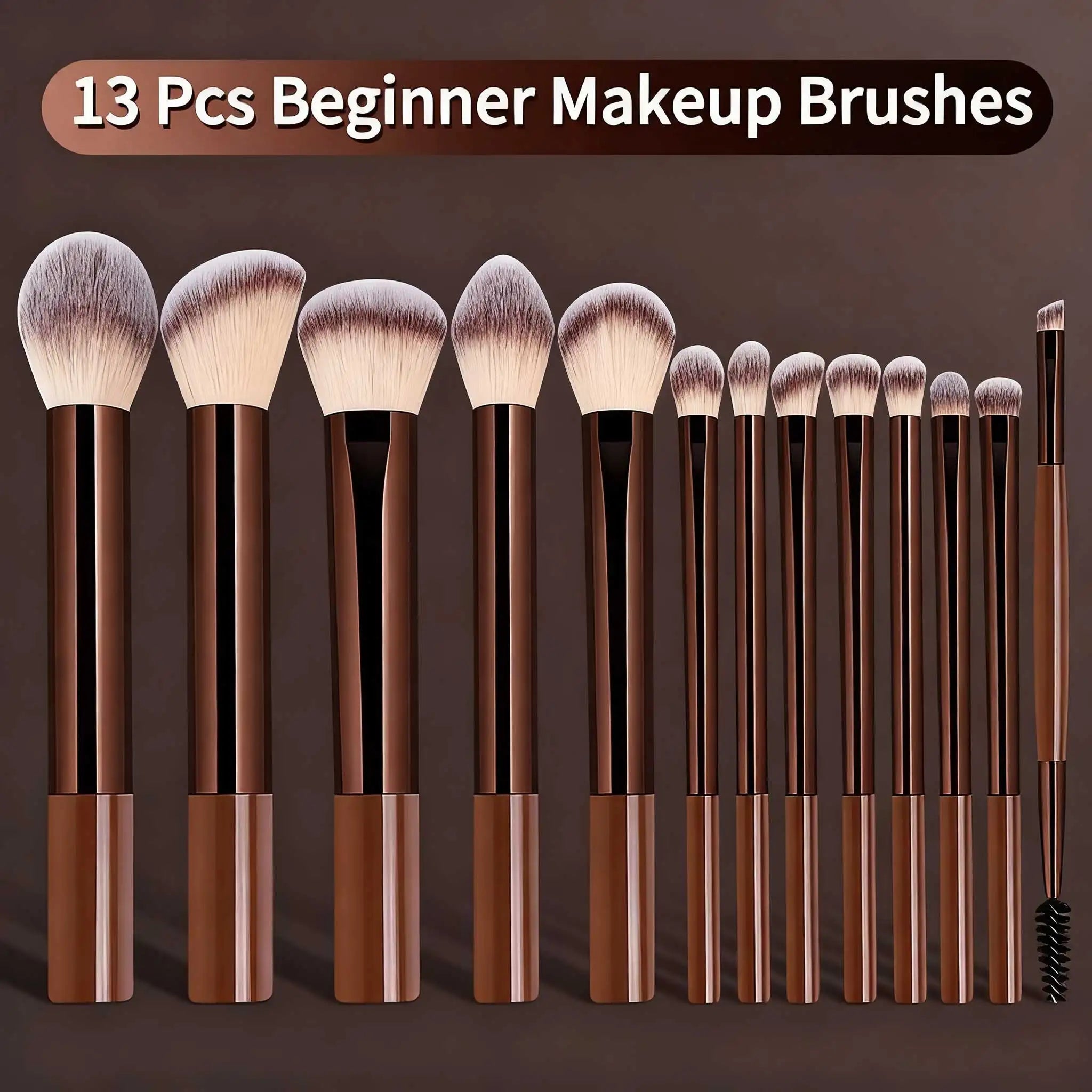 13PCS Professional Makeup Brush Set – Travel Soft Cosmetic Brushes Kit with Concealer & Detail Makeup Brushes