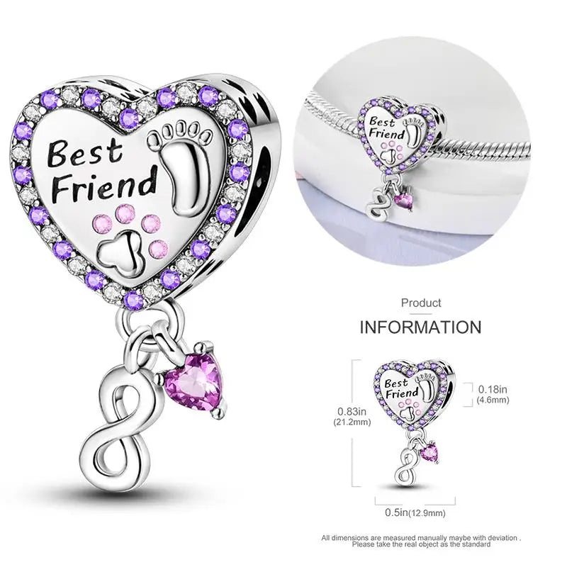 925 Sterling Silver Flying Bird & Butterfly Safety Chain Charm Beads for Original 3mm Bracelet – DIY Jewelry Gift