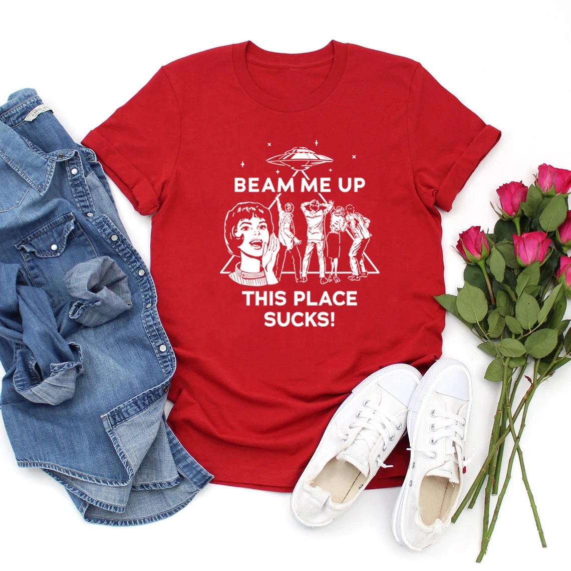 Beam Me Up T-Shirt 🚀 Funny Movie Quote Tee Unisex Short Sleeve ✨