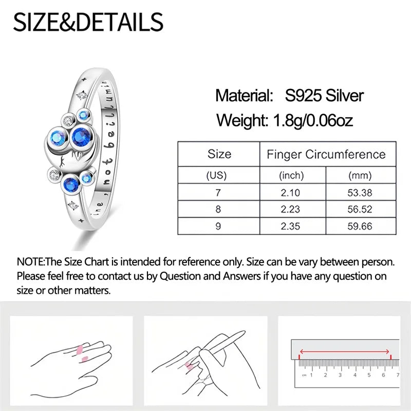 925 Sterling Silver Rings Collection | Bow, Heart, Sun, Moon & Star Zircon Rings for Women Jewelry Gift