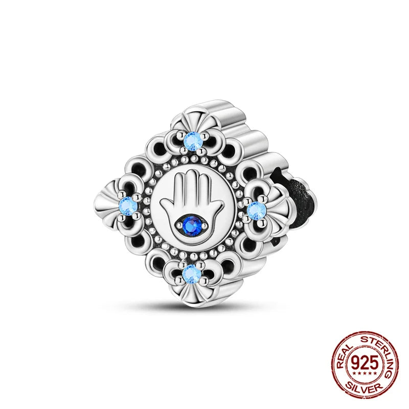 925 Sterling Silver Blue Zircon Evil Eye Charm | Original Devil Eye Series Bead Fits Pandora Bracelet – Women’s DIY Jewelry Gift