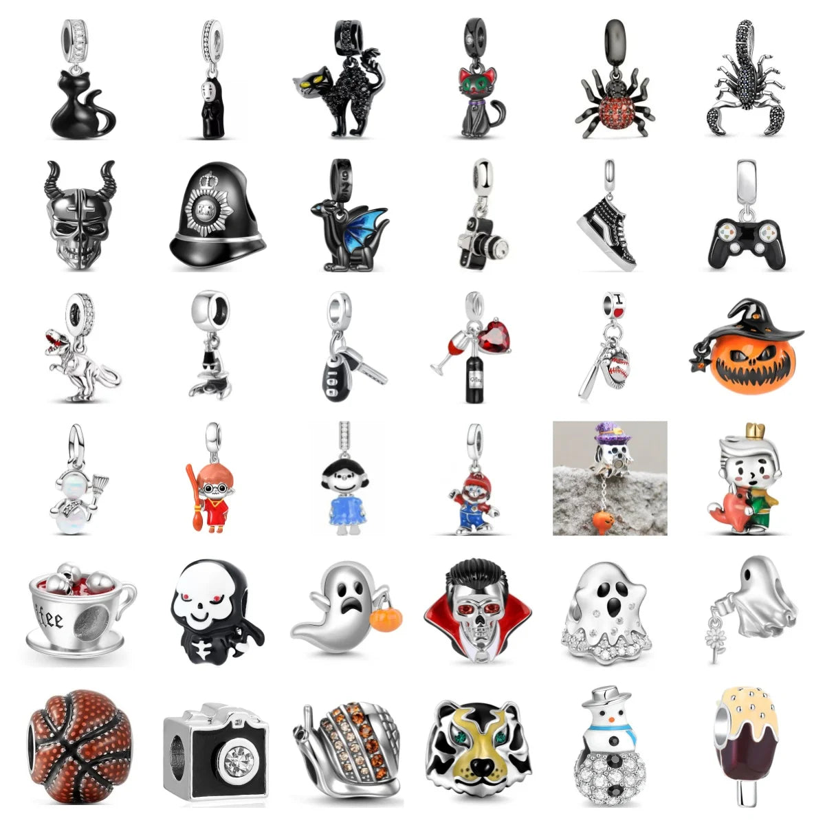 2024 925 Sterling Silver Black Camera Dangle Charm Bead – Fits Original Pandora Bracelets DIY Jewelry for Women