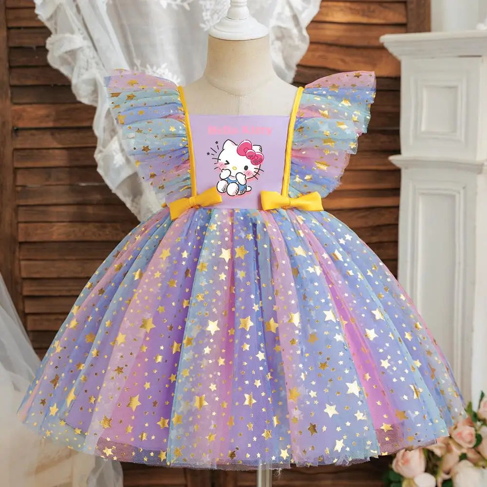 Hello Kitty Baby Princess Dress – Girls Birthday & Christmas Party Sleeveless Tulle Tutu Dress for 1-5Y