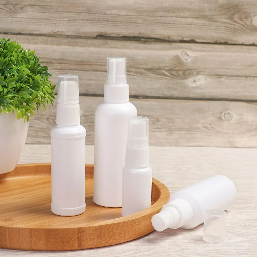 20/50/60/100ml Refillable White Plastic Spray Bottles – Travel Atomizer Containers | Empty Perfume Flask with Fine Mist Small Sprayer