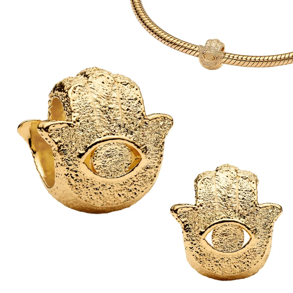 925 Sterling Silver Golden Charms – Horse, Lion, Castle Beads for Bracelet & Necklace DIY Jewelry