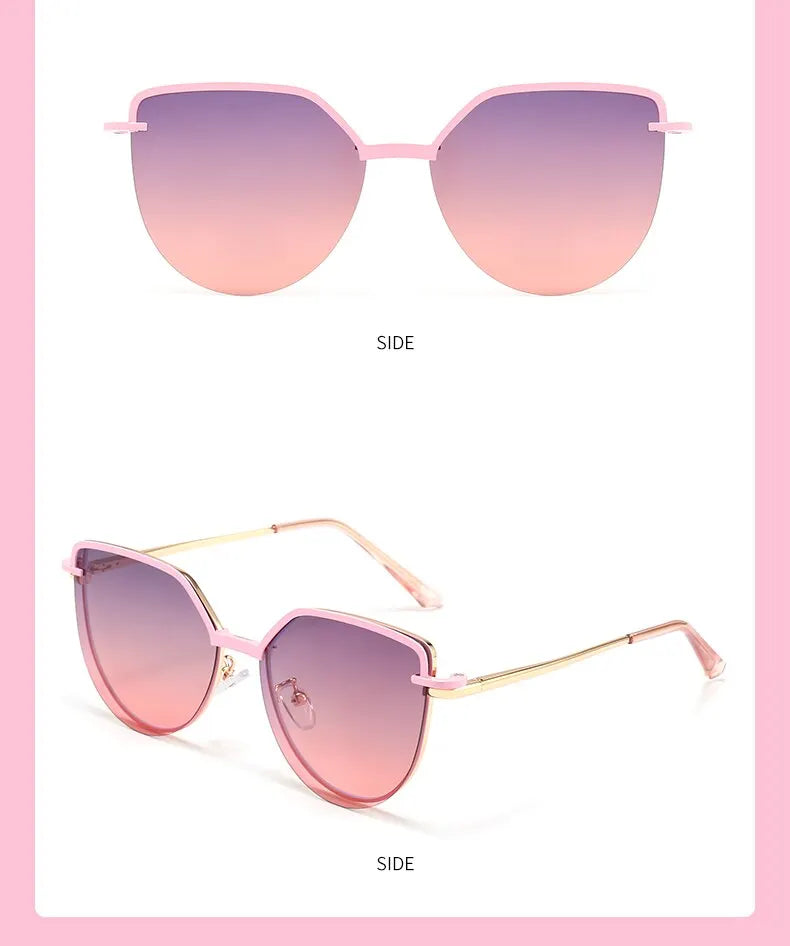 Cat Eye Flip-On Sunglasses for Women – Anti Blue Light Eyeglass Frames with Polarized Magnetic Clip | Ladies Fashion Computer Eyeglasses 7002