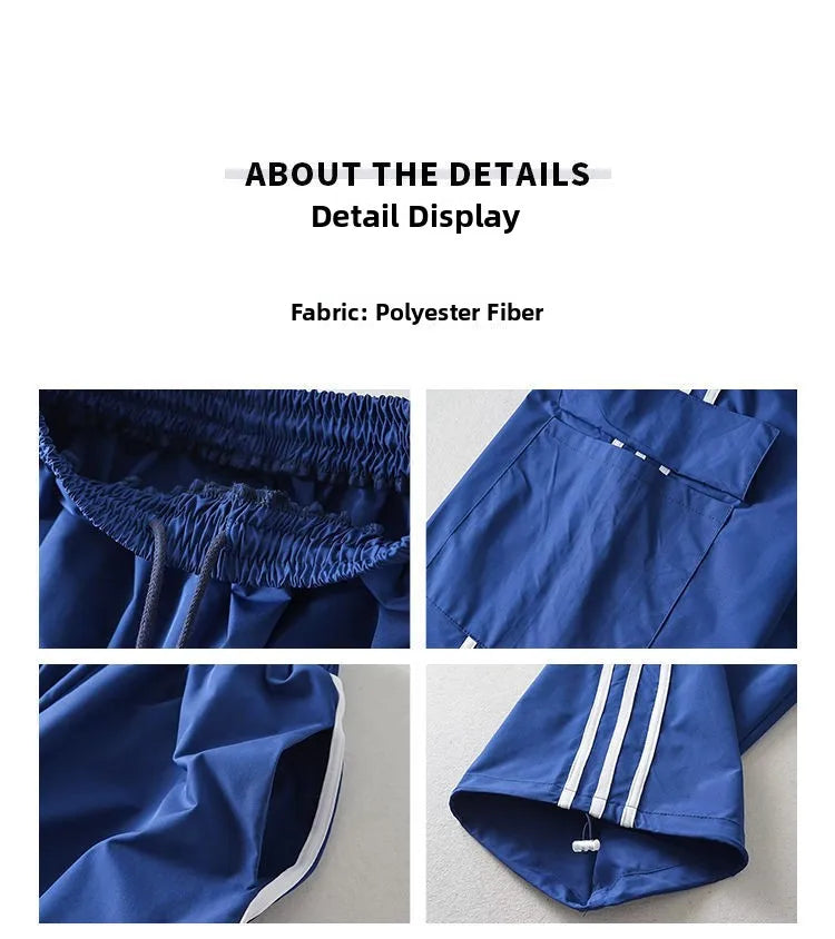 Women’s High Waist Wide Leg Pants | American Style Loose Straight Trousers with Elastic Waist & Cuffed Hem