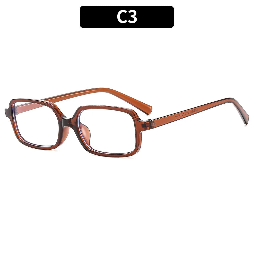 Fashion Retro Small Rectangular Frame Anti-Blue Light Glasses – Women INS Simple Commuting Computer Eyewear