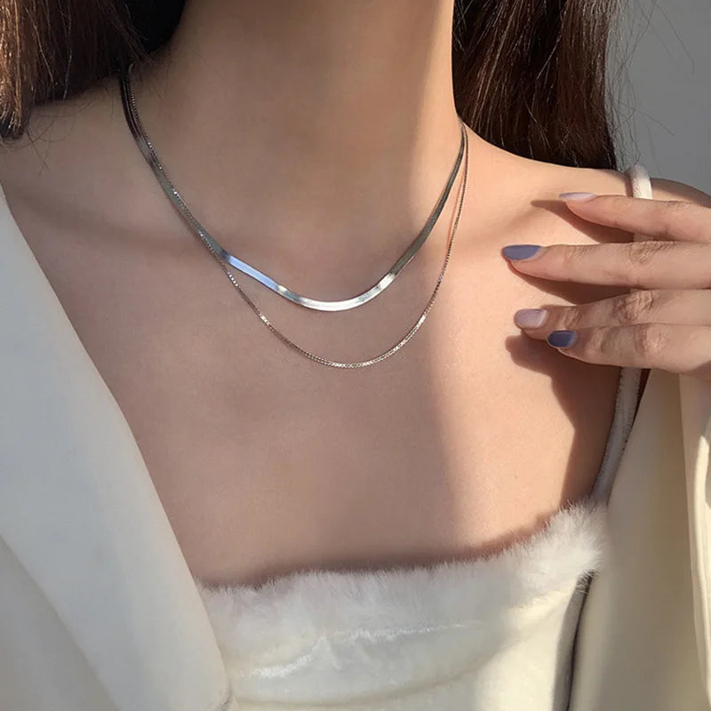 2021 Fashion Chunky Thick Lock Choker Necklace for Women – Twist Gold Color Silver Plated Statement Chain Jewelry