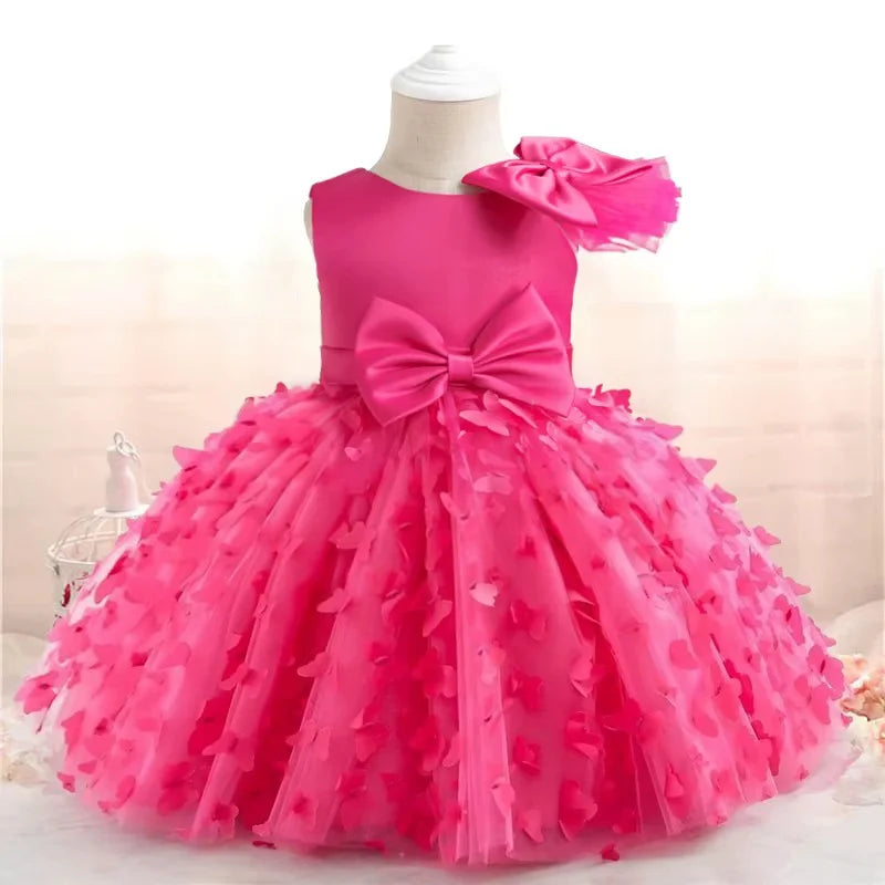 Hello Kitty Girls Princess Butterfly Dress – Toddler Birthday, Wedding & Christmas Party Luxury Gown for Kids