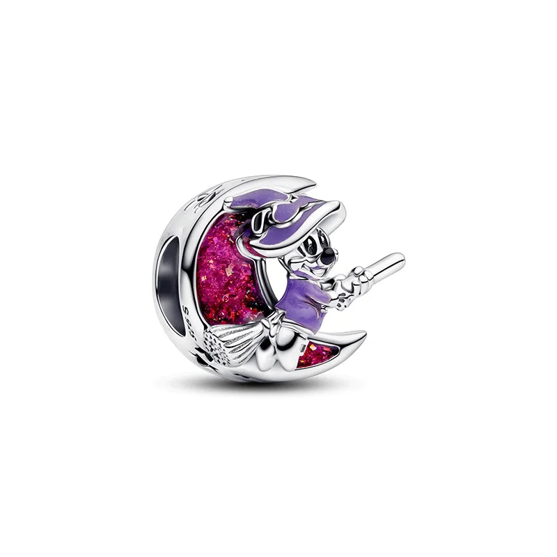 New Halloween Disney Cheshire Cat & Stitch Charm Beads – Fit Original Pandora Bracelet & Necklace, Women’s Holiday Jewelry Gift