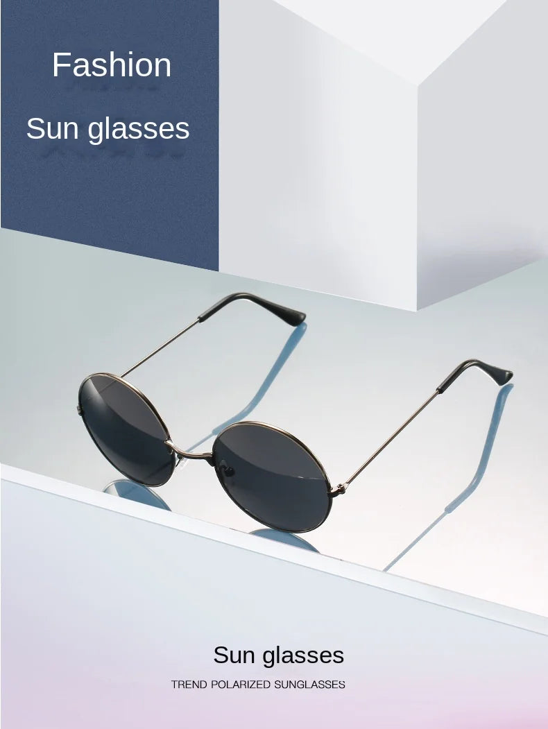 Popular Fishing & Leisure Round Metal Sunglasses – Retro Vintage Fashion Eyewear for Men & Women | UV400 Sun Glasses 2022