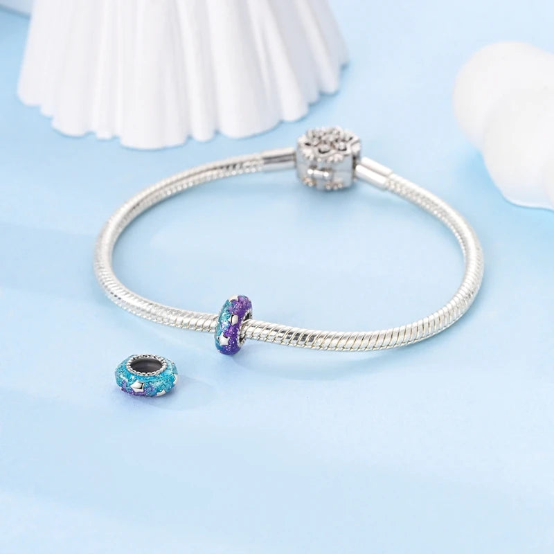 925 Sterling Silver Black Rose Pendant Charm Bead – Fit Original Bracelet DIY Jewelry Valentine’s Day Gift