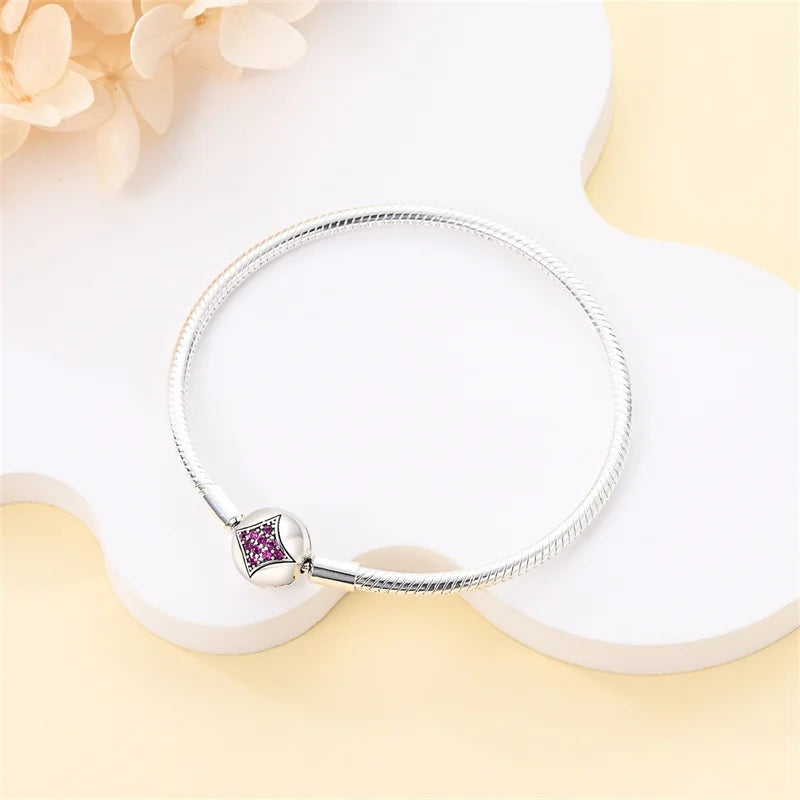 S925 Sterling Silver Snake Bone Chain Bracelet | Pandora Fit DIY Jewelry