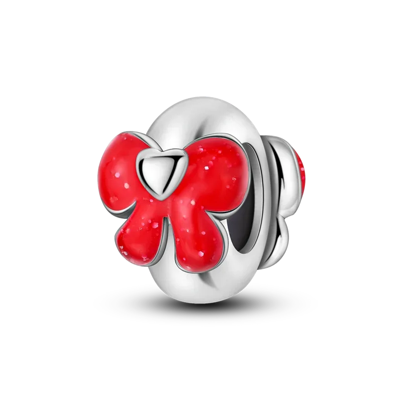 925 Sterling Silver Red Series Charms | Heart, Car & Strawberry Dangle Beads for Original Bracelet DIY Jewelry