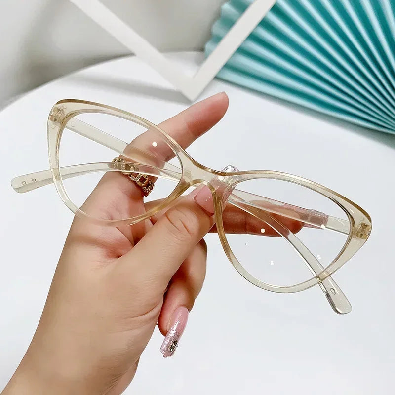 New Fashion Unisex Cat Eye Glasses – Plain Frame Eyewear for Women & Men | Party Decorative Spectacles