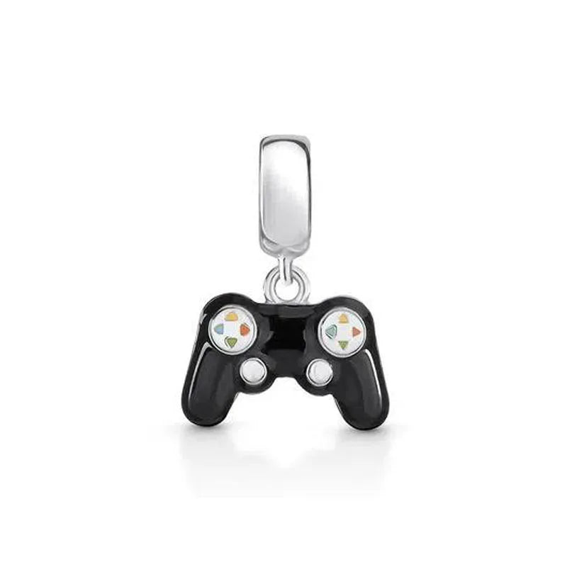 925 Sterling Silver Airplane, Leaf & Angel Charms | Painted Bead Pendants Fit Original European Bracelet DIY Jewelry