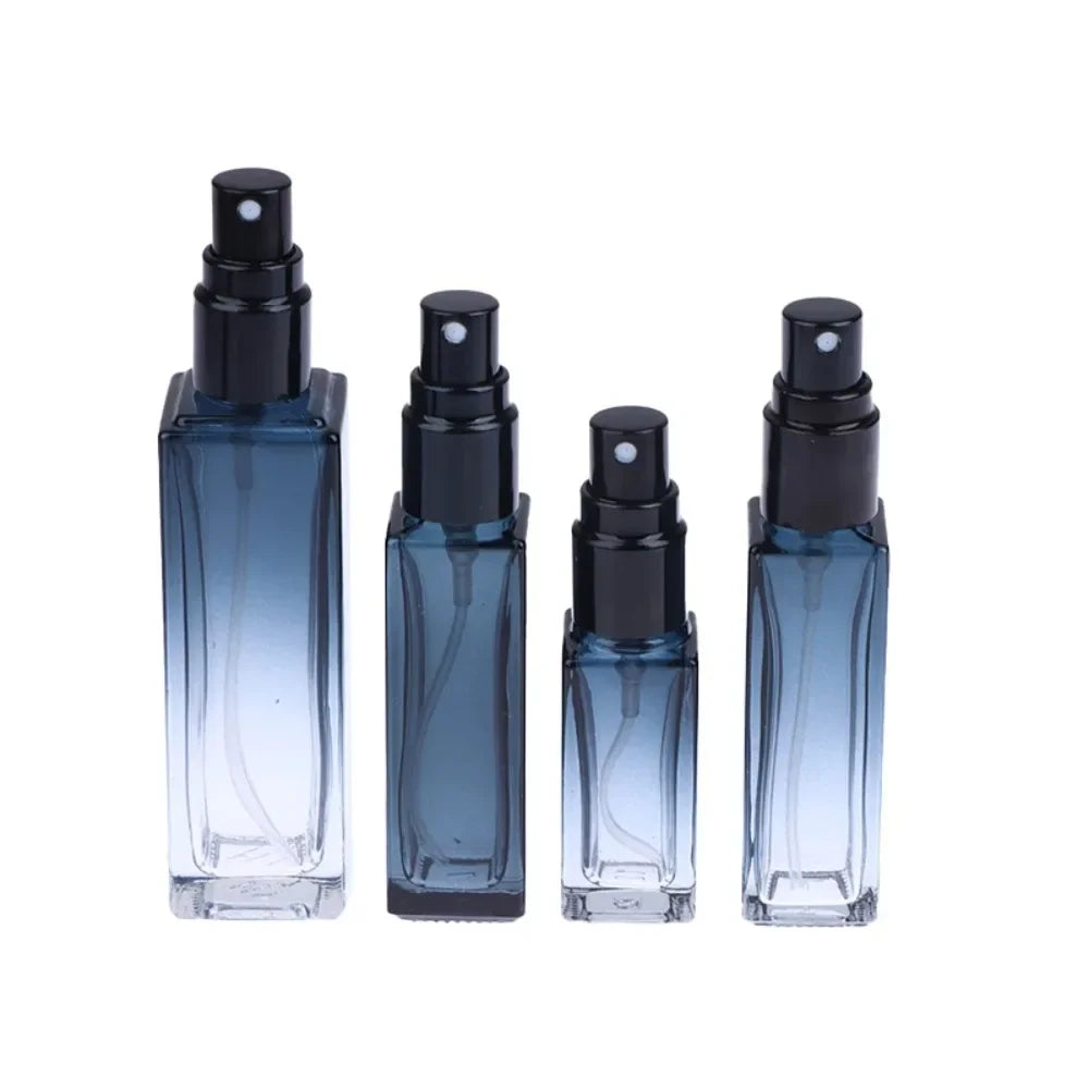 5/9/20ML Gradient Blue Perfume Spray Bottles – Empty Glass Atomizer | Refillable Travel Cosmetic Sample Vials