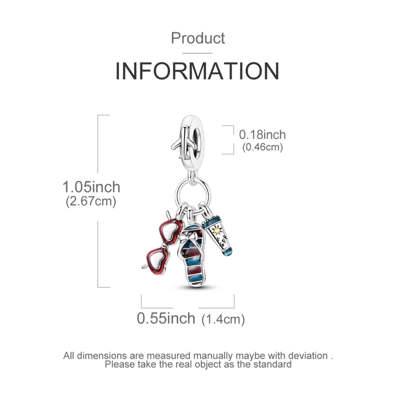 925 Sterling Silver Zircon Bowknot Heart Balloon Charms | Original Pendant Beads Fit Bracelet DIY Fine Jewelry for Women