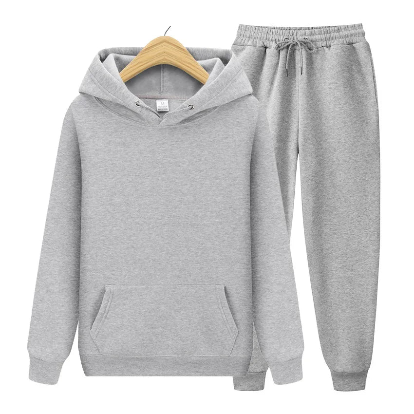 Women’s Hoodie & Pants Set 🍂 Autumn Winter Solid Color Pullover Suit ✨
