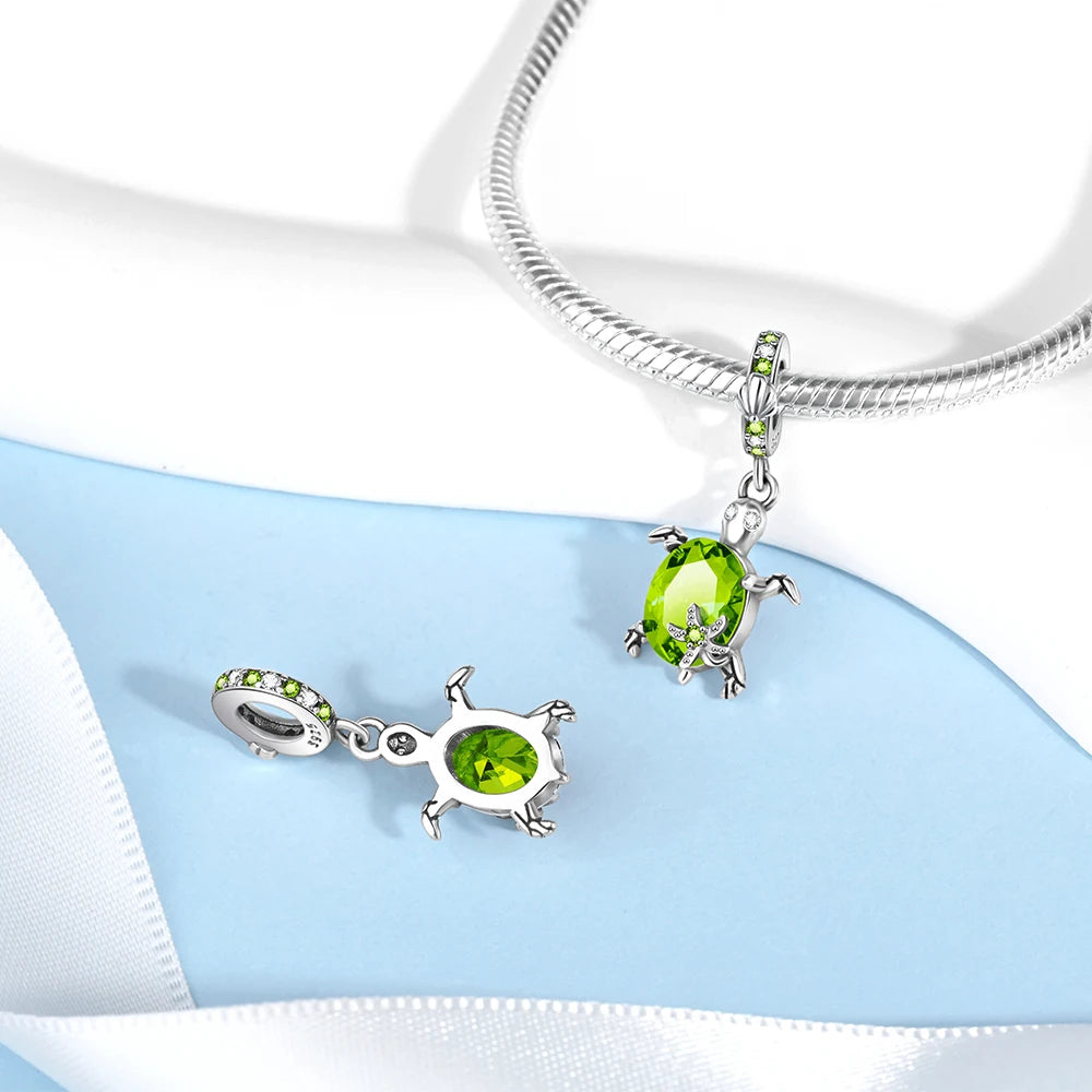Hot Sale 925 Sterling Silver Summer Ocean Star & Turtle Dangle Charm Bead | Fit Pandora Bracelet