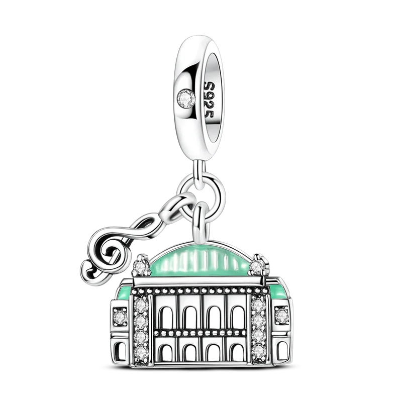 925 Sterling Silver Travel Charms | London Big Ben Eiffel Tower Bead