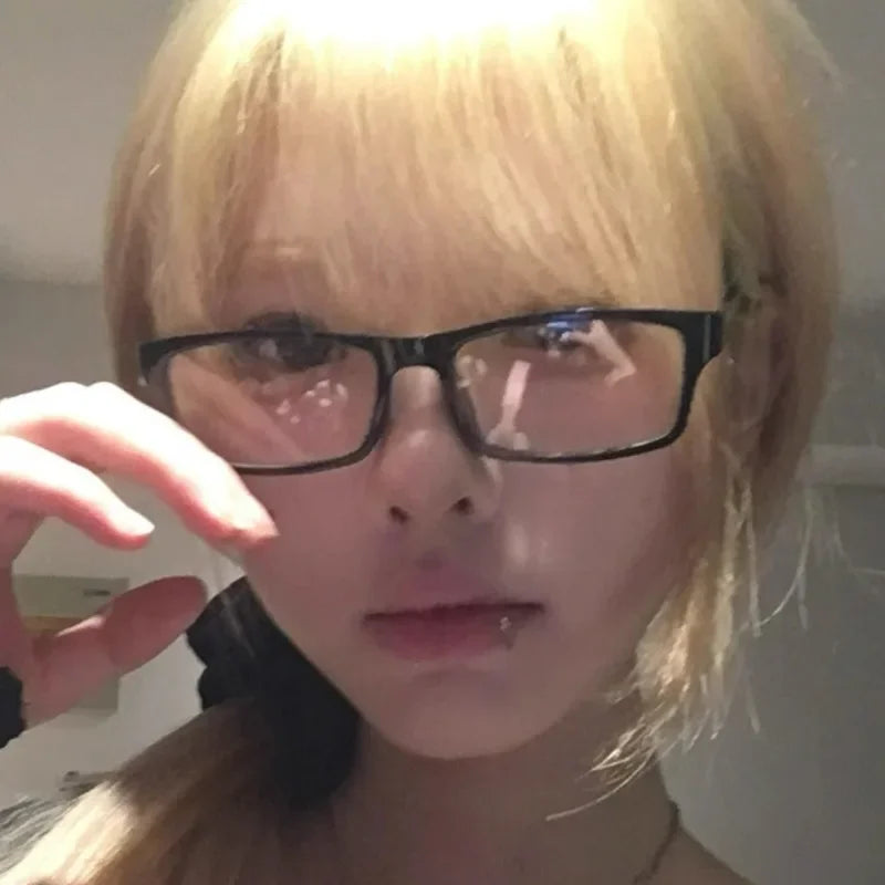 2PCS Square Shaped Glasses for Women – Retro Clear Reading Eyeglasses | Blue Light Blocking Eyewear Japanese Fashion Gift