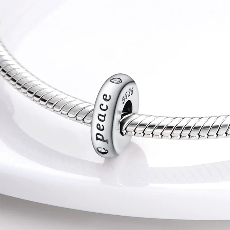 925 Sterling Silver Silicone Spacer Beads & Safety Chain | Clasp Charms Fit Original Pandora 3mm Bracelet – Women’s Jewelry